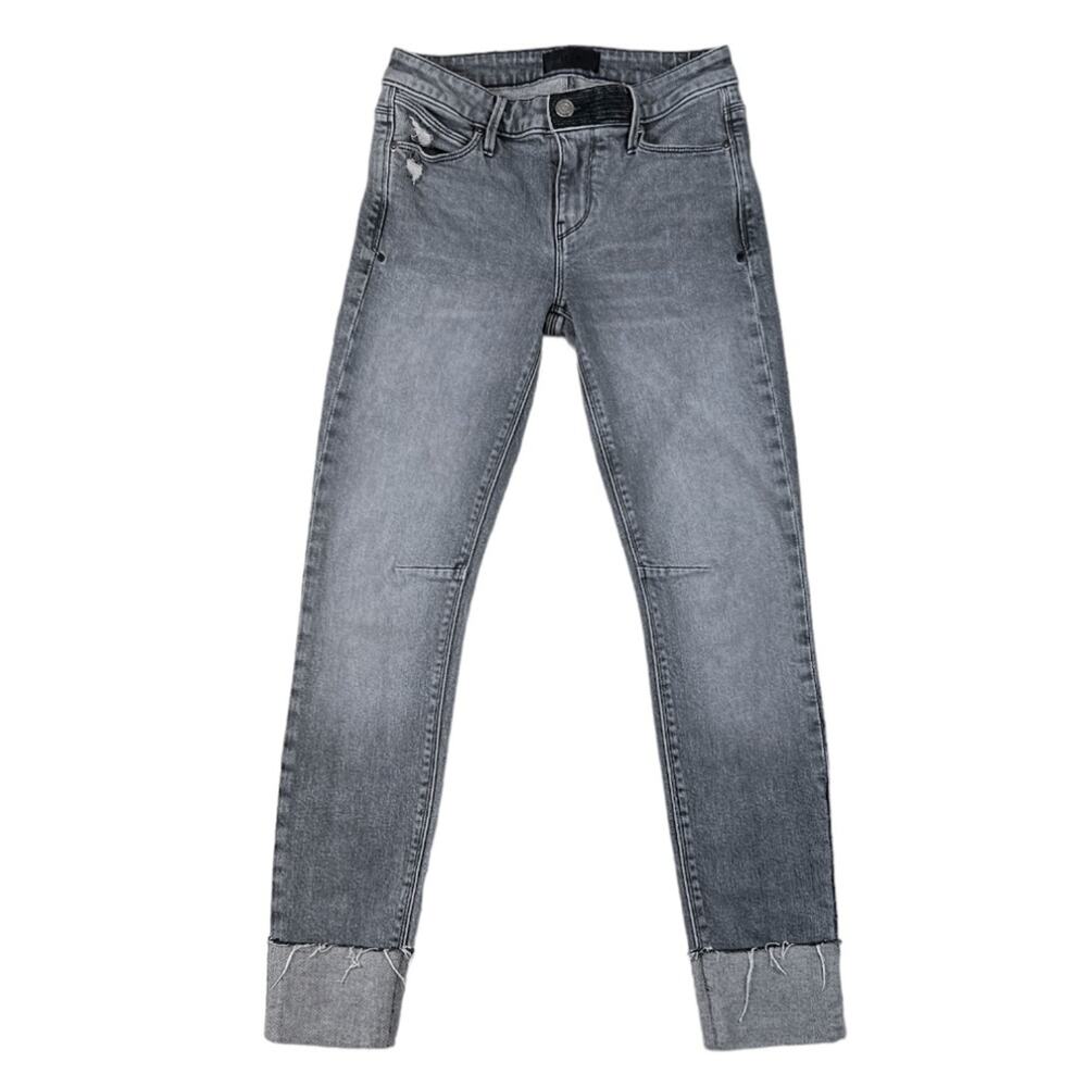 RtA Gray Cropped Skinny Jeans Zip Fly Cotton Blend | Size 25